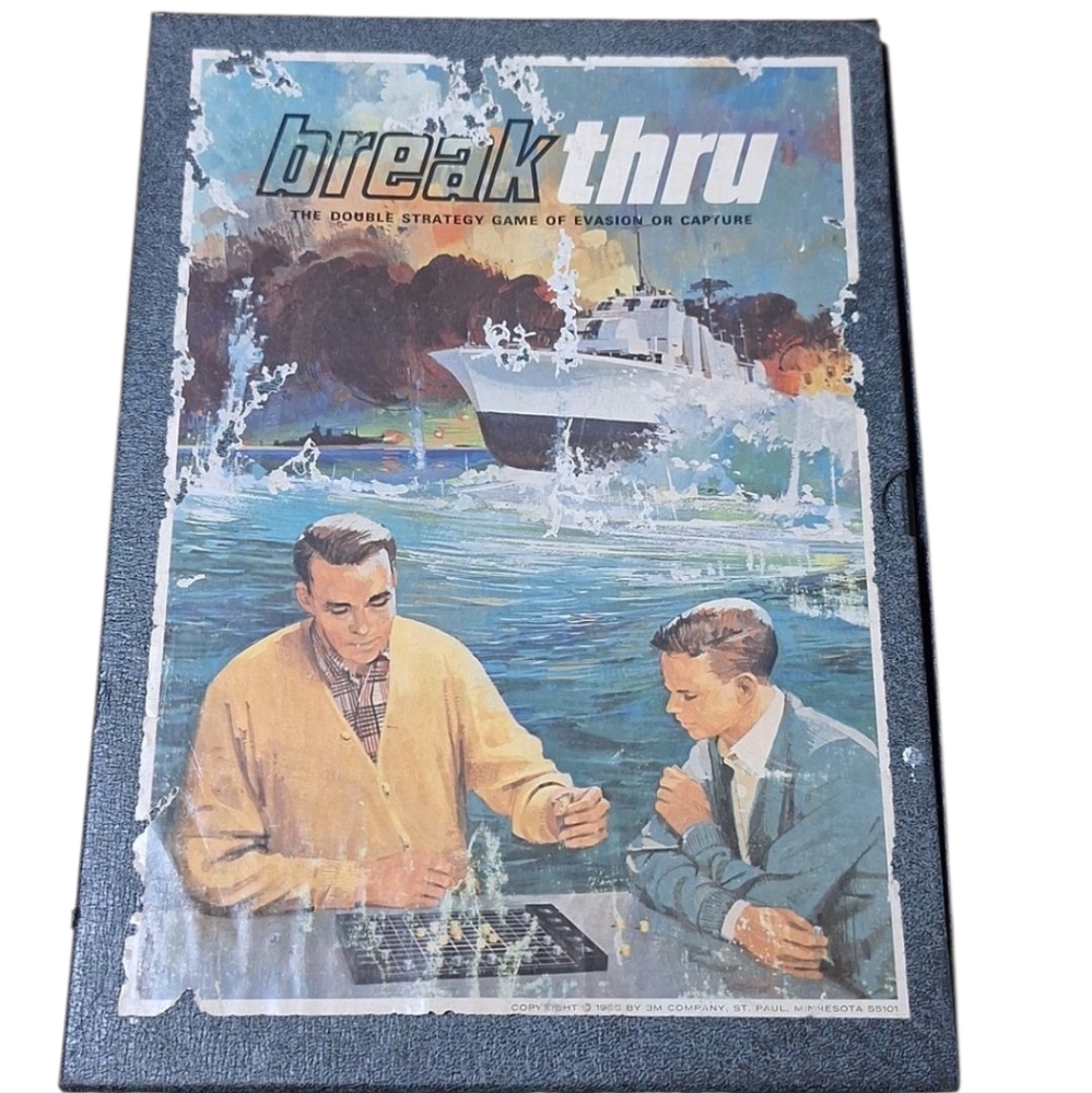 Vintage 1965 BREAKTHRU 3M BOOKSHELF Board Game Complete Break Thru Strategic